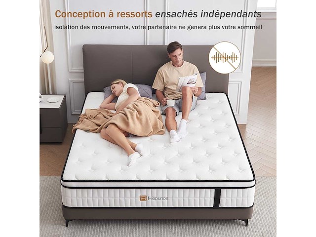 Matras 180x200 cm, dikte 26cm, hybride - afbeelding 4 van  5
