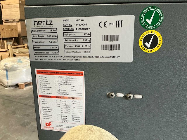 Mattei ercse 507 l3 met hertz hrd 40 luchtdroger luchtcompressor - afbeelding 6 van  16