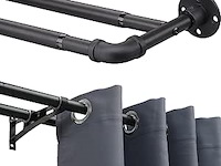 Matzwarte gordijnroedes 74-269cm - afbeelding 1 van  3