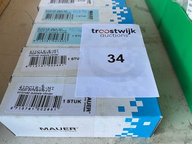 Mauer 41dc18-mls-ni 41/51 partij cilinder sloten inclusief 3 sleutels - afbeelding 1 van  1