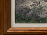 Maurice hagemans (1852-1917), grazing cows in a landscape, oil on canvas 21 x 36.5 cm. (8.26 x 14.36 in.), frame: 37.5 x 53 cm. (14.75 x 20.87 in.) - afbeelding 4 van  6