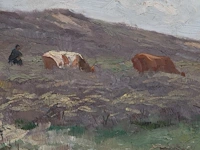 Maurice hagemans (1852-1917), grazing cows in a landscape, oil on canvas 21 x 36.5 cm. (8.26 x 14.36 in.), frame: 37.5 x 53 cm. (14.75 x 20.87 in.) - afbeelding 6 van  6