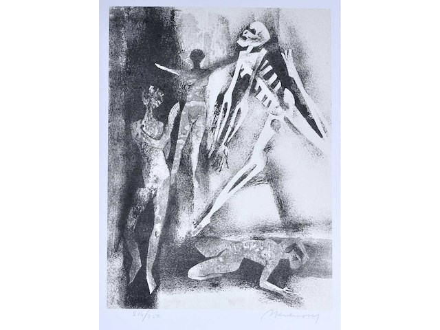 Maurice nevens - nachtschimmen - zeefdruk - afbeelding 1 van  8