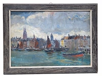 Maurice seghers (1883-1959), a pair of views with boats, oil on cardboard 24 x 34 cm. (9.44 x 13.39 in.), frame: 28.5 x 38.5 cm. (11.22 x 15.16 in.) - afbeelding 3 van  7