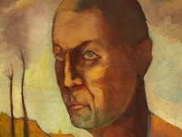 Maurice van essche (1906-1977), portrait of a farmer, 1929, oil on canvas 60 x 50 cm. (23.62 x 19.67 in.), frame: 72 x 62 cm. (28.35 x 24.41 in.) - afbeelding 5 van  5