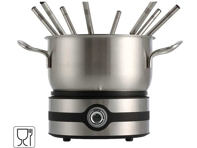 Mauviel fondue-set roestvrijstalen 8 personen 1200w (x2) - afbeelding 2 van  4