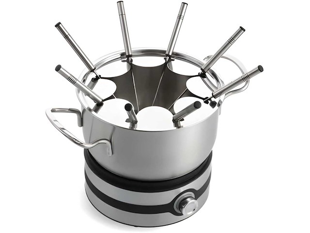 Mauviel fondue-set roestvrijstalen 8 personen 1200w (x2) - afbeelding 3 van  4