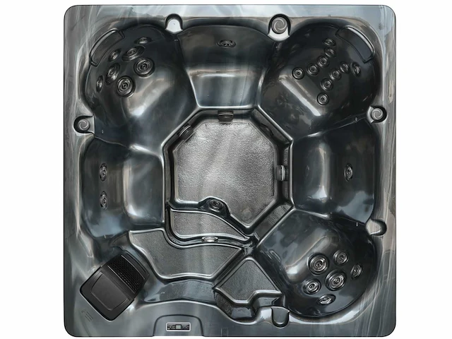 Mawialux 6-persoons plug and play buitenspa (1x 220v stekker) - zwarte binnenkuip - afbeelding 1 van  9