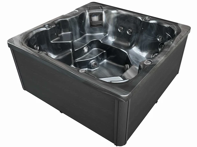 Mawialux 6-persoons plug and play buitenspa (1x 220v stekker) - zwarte binnenkuip - afbeelding 2 van  9