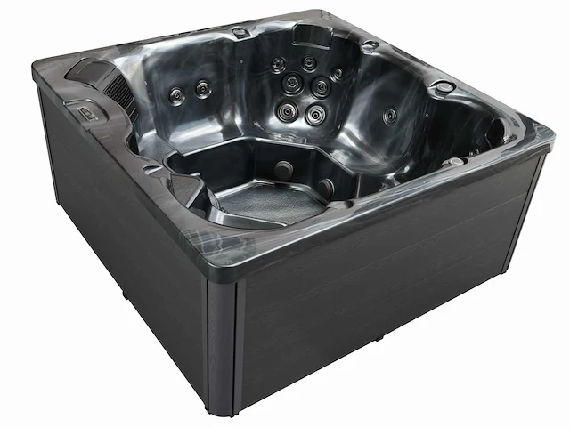 Mawialux 6-persoons plug and play buitenspa (1x 220v stekker) - zwarte binnenkuip - afbeelding 3 van  6