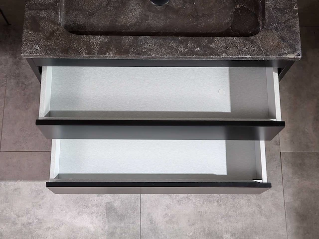 Mawialux badkamermeubel 1-persoons 80cm mat zwart - afbeelding 8 van  37