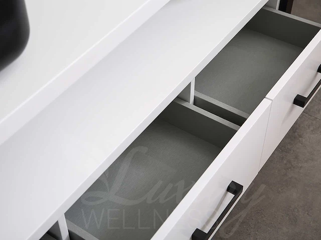 Mawialux badkamermeubel 150cm met 2 hangkasten - mat wit - afbeelding 3 van  31