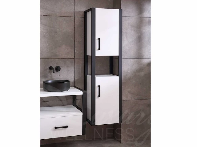 Mawialux badkamermeubel 150cm met 2 hangkasten - mat wit - afbeelding 5 van  6