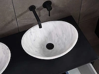 Mawialux badkamermeubel 2-persoons 120cm - mat zwart met (hangkast) - afbeelding 11 van  25