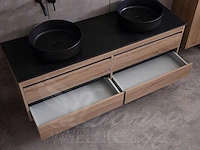 Mawialux badkamermeubel 2-persoons 160cm bruin eiken met hangkast - afbeelding 7 van  23