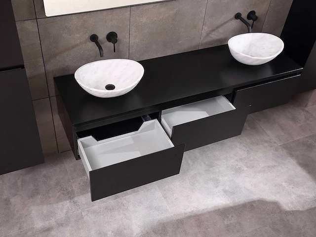 Mawialux badkamermeubel mat zwart 180cm - afbeelding 9 van  42