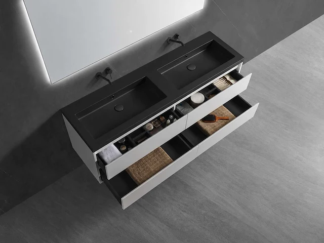 Mawialux badmeubelset 120cm met hangkast - mat wit - afbeelding 2 van  5