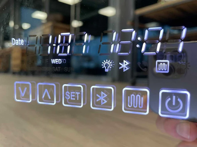 Mawialux bluetooth led spiegel 100x64 of 120x69cm of 140x70 keuze - afbeelding 4 van  18