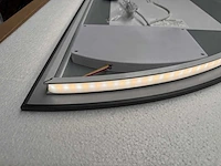 Mawialux decoratieve halve maan led spiegel in 180 of 200cm (zonder rand of mat zwart/goud rand) - afbeelding 2 van  19