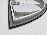 Mawialux decoratieve halve maan led spiegel in 180 of 200cm (zonder rand of mat zwart/goud rand) - afbeelding 17 van  19