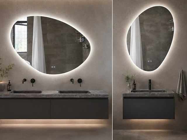 Mawialux design led spiegel 100/120/140cm keuze - afbeelding 1 van  13