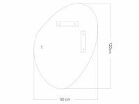 Mawialux design led spiegel 100/120/140cm keuze - afbeelding 4 van  8