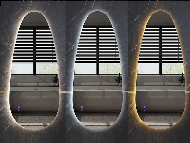 Mawialux design led spiegel 100x60cm of 110x60cm (keuze) - afbeelding 2 van  13