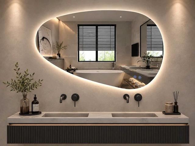Mawialux design led spiegel 100x60cm of 110x60cm (keuze) - afbeelding 1 van  13
