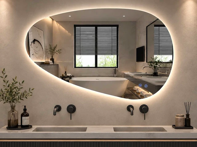 Mawialux design led spiegel 100x60cm of 110x60cm (keuze) - afbeelding 6 van  13