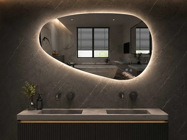 Mawialux design led spiegel 100x60cm of 110x60cm (keuze) - afbeelding 7 van  13