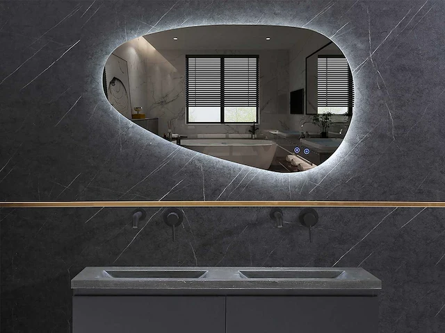 Mawialux design led spiegel 100x60cm of 110x60cm (keuze) - afbeelding 9 van  13