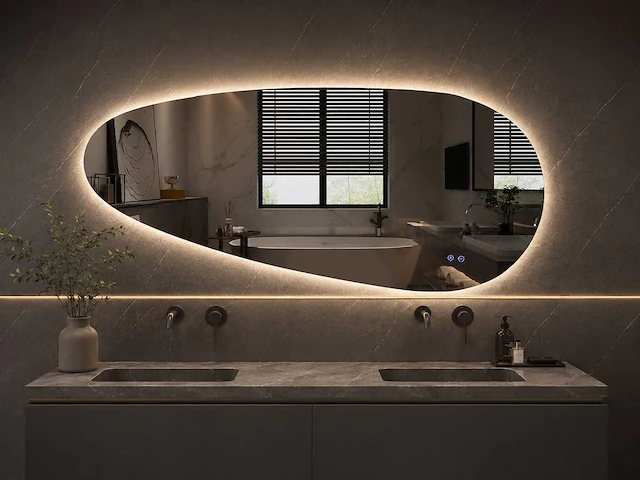 Mawialux design led spiegel 140x65 of 150x70 of 160x70 (keuze) - afbeelding 5 van  12