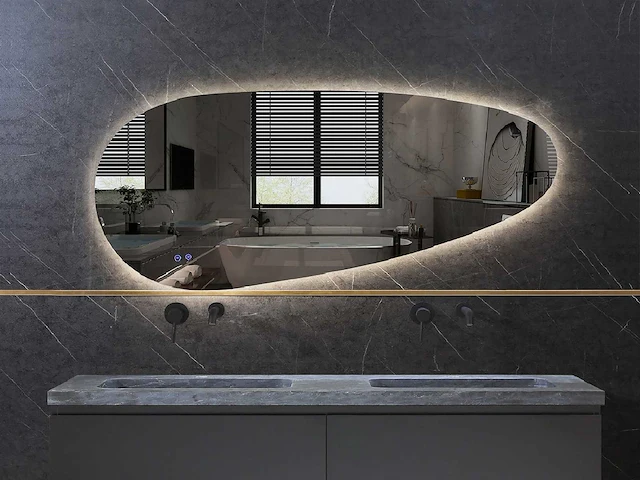 Mawialux design led spiegel 140x65 of 150x70 of 160x70 (keuze) - afbeelding 7 van  12