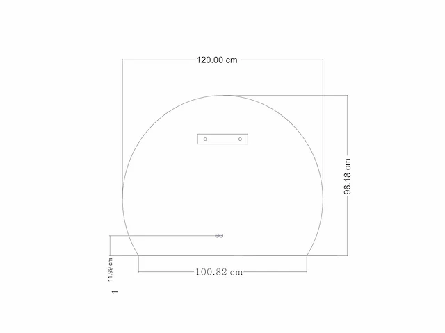 Mawialux design led spiegel half rond (diverse maten) - afbeelding 3 van  14