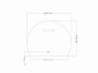 Mawialux design led spiegel half rond (diverse maten) - afbeelding 3 van  14