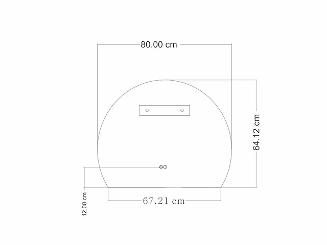 Mawialux design led spiegel half rond (diverse maten) - afbeelding 4 van  14