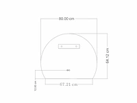 Mawialux design led spiegel half rond (diverse maten) - afbeelding 4 van  14