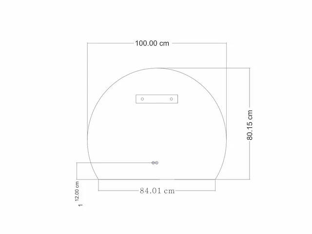 Mawialux design led spiegel half rond (diverse maten) - afbeelding 5 van  14