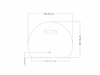 Mawialux design led spiegel half rond (diverse maten) - afbeelding 5 van  14