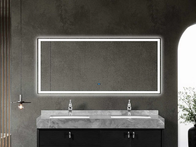 Mawialux design led spiegel met beweging sensor (140/150/160/180 cm breedte keuze) - afbeelding 5 van  11