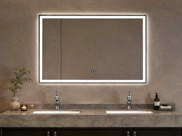 Mawialux design led spiegel met beweging sensor (80/100/120cm breedte keuze) - afbeelding 1 van  11