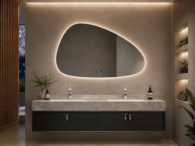 Mawialux design led spiegel organisch (diverse maten) - afbeelding 3 van  6