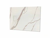 Mawialux douchebak 120x90cm - wit marmer - afbeelding 2 van  4