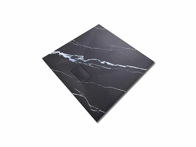 Mawialux douchebak 90x90cm - zwart marmer - afbeelding 1 van  4