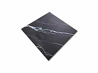 Mawialux douchebak 90x90cm - zwart marmer