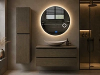Mawialux eikenhout badkamermeubel - 100cm grey smoked - (met hangkast)