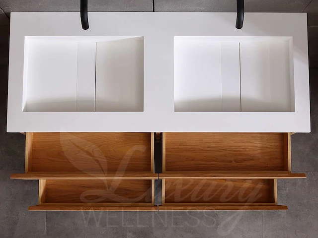 Mawialux eikenhout badkamermeubel 120cm (eiken natural) met (hangkast) - afbeelding 8 van  49