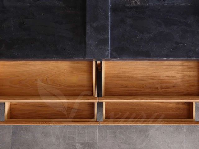 Mawialux eikenhout badkamermeubel 120cm (eiken natural) met (hangkast) - afbeelding 15 van  49