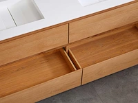 Mawialux eikenhout badkamermeubel 160cm (eiken natural) met (hangkast) - afbeelding 6 van  30