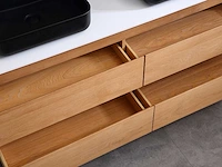Mawialux eikenhout badkamermeubel 160cm (eiken natural) met (hangkast) - afbeelding 16 van  30